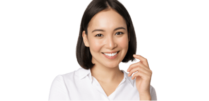 Smiling woman with healthy teeth, representing the benefits of preventive dental treatments like fissure sealants.