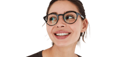 Smiling woman showing off a beautiful smile.